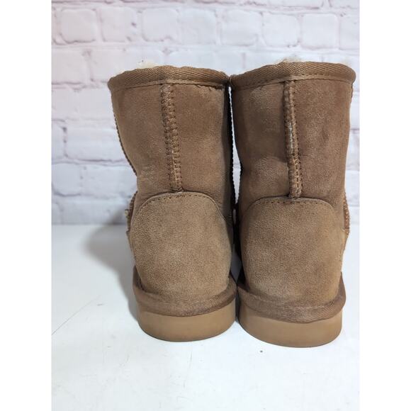 Fireside By Dearfoams Women's Rosebery Shearling Bootie Chestnut Brown Size 8/39 - Picture 3 of 12